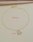 Fashion Gold Color Copper Inlaid Zircon Letter Love Necklace