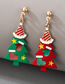 Fashion Wreath Christmas Tree Snowman Elk Drop Oil Alloy Geometric Earrings