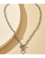 Fashion Silver Color Love Word Buckle Alloy Hollow Necklace