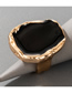 Fashion Black Alloy Irregular Edging Oil Drip Ring