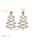 Fashion Pink Alloy Diamond-studded Acrylic Christmas Tree Earrings
