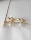 Fashion Gold Color Love Pearl Alloy Earrings