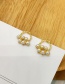 Fashion Gold Color Pearl Hollow Geometric Round Earrings
