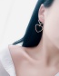 Fashion Type C Love Diamond Long Tassel Crystal Earrings