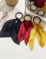 Fashion Big Flower Small Floral Print Streamer Solid Color Hair Rope