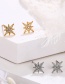Fashion Silver Color Diamond And Star Alloy Earrings