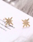 Fashion Gold Color Diamond And Star Alloy Earrings