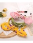 Fashion Color Mixing Bunny Ears Print Polka Dot Flower Headband Set