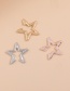 Fashion Rose Gold Stainless Steel Five-pointed Star Hollow Ear Clip