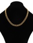 Fashion Gold Color Twist Chain Alloy Necklace