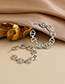 Fashion Silver Alloy Chain Semicircular Earrings