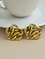 Fashion Golden Alloy Chain Flower Earrings