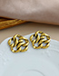 Fashion Golden Alloy Chain Flower Earrings
