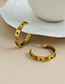 Fashion Golden Alloy Five-pointed Star Semicircular Earrings