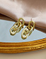 Fashion Golden Alloy Twisted Chain Earrings