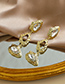 Fashion Golden Alloy Diamond Geometric Shape Earrings