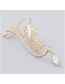 Fashion Silver Color Angel Wings Alloy Diamond Earrings