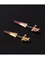 Fashion Gold 7# Micro-inlaid Zircon Stainless Steel Geometric Earrings