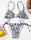Fashion Leopard Leopard Print Lace-up Swimsuit