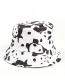 Fashion Cows Panda Cow Print Double-sided Flat Top Fisherman Hat