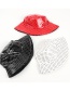 Fashion Red Polka Dot Print Double-sided Pu Leather Fisherman Hat