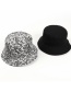 Fashion Off-white Cashew Print Double-sided Cotton Fisherman Hat