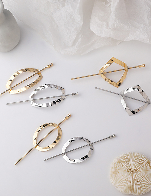 Fashion Square (gold Color) Geometric Metal Hollow Arc Hairpin