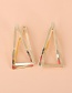 Fashion Golden Alloy Geometric Triangle Long Earrings