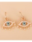 Fashion Rhinestone Diamond-studded Eye Pierced Long Eyelashes Earrings