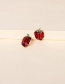 Fashion Red Chili Alloy Drip Oil Chili Earrings