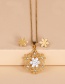 Fashion Suit Geometric Carved Diamond Hollow Necklace Earrings