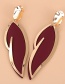 Fashion Black Plant Leaf Alloy Geometric Earrings