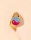 Fashion Golden Alloy Tai Chi Oil Dropping Color Ring