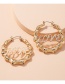 Fashion Golden Bamboo Letter Alloy Hollow Earrings