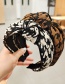 Fashion Brown Fabric Houndstooth Knotted Wide-brimmed Headband