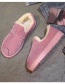 Fashion Pink Furry And Fleece Platform Round Toe Snow Boots