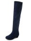 Fashion Gray Round-toed Suede Non-slip Over The Knee Boots