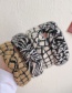 Fashion Plaid Gray Plush Leopard Print Wide-edge Knotted Fabric Plaid Headband