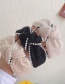 Fashion Gouache Wide-brimmed Plush Pearl Headband Knotted In The Middle
