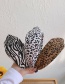 Fashion Leopard Khaki Leopard Print Plush Wide Side Knotted Cross Headband