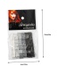 Fashion Black Gray Glitter Contrast Paint Metal Wave Word Clip Set