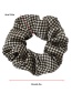 Fashion Beige Black Leopard Satin Houndstooth Fabric Printed Large Intestine Circle Hair Cord
