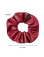 Fashion Wine Red Pu Solid Color Large Intestine Loop Hair Rope