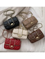 Fashion Khaki Chain Rhombus Lock Shoulder Messenger Bag