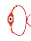 Fashion Suit Red Handmade Rice Beads Braided Eye Rivet Bracelet