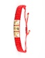 Fashion Suit Red Handmade Rice Beads Braided Eye Rivet Bracelet