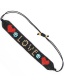 Fashion Alphabet Black Rice Beads Hand-woven Love Letter Bracelet