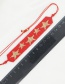 Fashion Red Rice Beads Hand-woven Beaded Five-pointed Star Bracelet