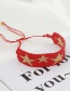 Fashion Red Rice Beads Hand-woven Beaded Five-pointed Star Bracelet