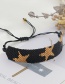 Fashion Black Rice Beads Hand-woven Beaded Five-pointed Star Bracelet